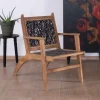 Meuble House Fauteuil ethnique bas en bois de hêtre et cordages "Pop Vintage"