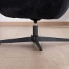 Meuble House Fauteuil relax tournant 360° en velours côtelé noir "Bissett" Clearance