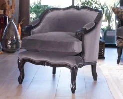 Meuble House Fauteuil tissu ultra confort style classique chic "Legacy" Discount