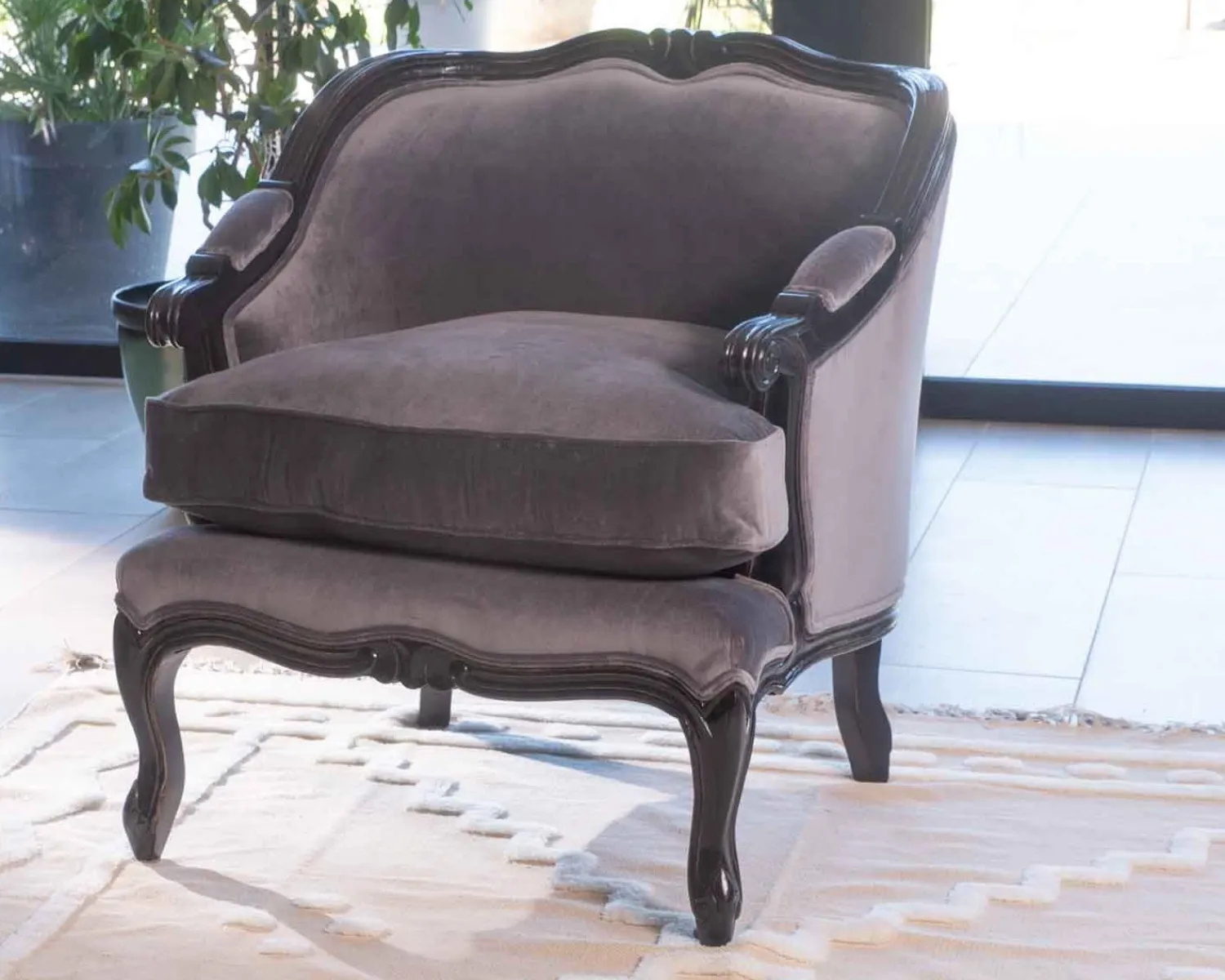 Meuble House Fauteuil tissu ultra confort style classique chic "Legacy" Discount