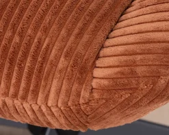 Meuble House Fauteuil tournant 360° en velours côtelé terracotta "Bissett" Outlet