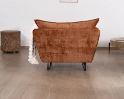 Meuble House Fauteuil ultra confort en tissu terracotta