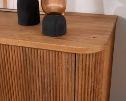 Meuble House Grand bahut style rétro en chêne huilé 180 cm "Winton"