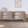 Meuble House Grand buffet bas 4 portes style organique et contemporain "Miona" Sale