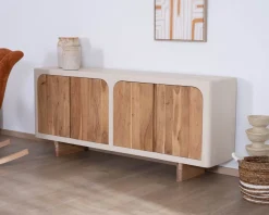 Meuble House Grand buffet bas 4 portes style organique et contemporain