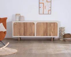 Meuble House Grand buffet bas 4 portes style organique et contemporain