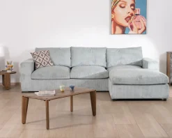 Meuble House Grand canapé moelleux avec pouf modulaire