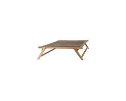 Meuble House Grande table basse carrée vieux bois ethnique 