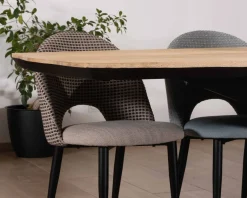 Meuble House Grande table de repas 300cm manguier massif finition sablée bords biseautés noirs et pieds étoile "Pise" Sale