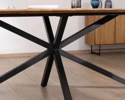 Meuble House Grande table de repas en teck recyclé et pieds mikado 
