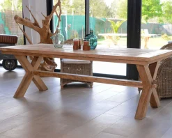 Meuble House Grande table de repas en teck recyclé 8/10 personnes "Balangan Beach"