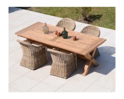 Meuble House Grande table de repas en teck recyclé 8/10 personnes "Balangan Beach"