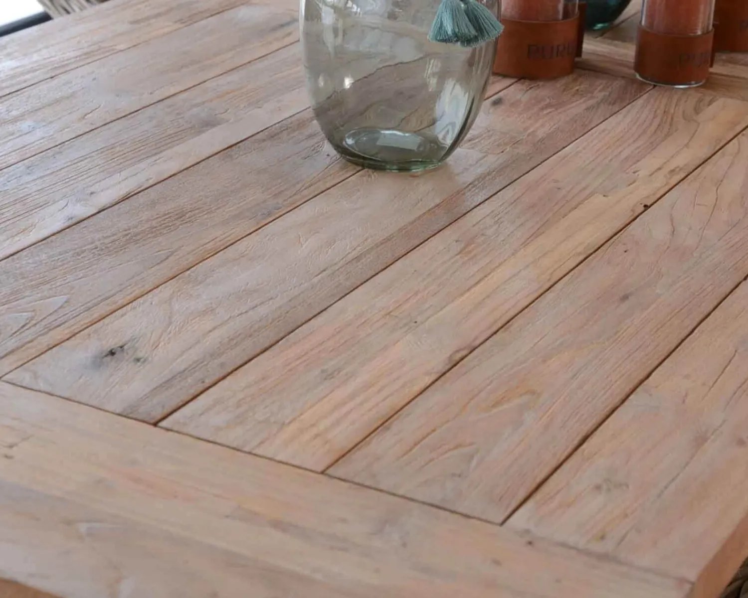 Meuble House Grande table de repas en teck recyclé 8/10 personnes "Balangan Beach"