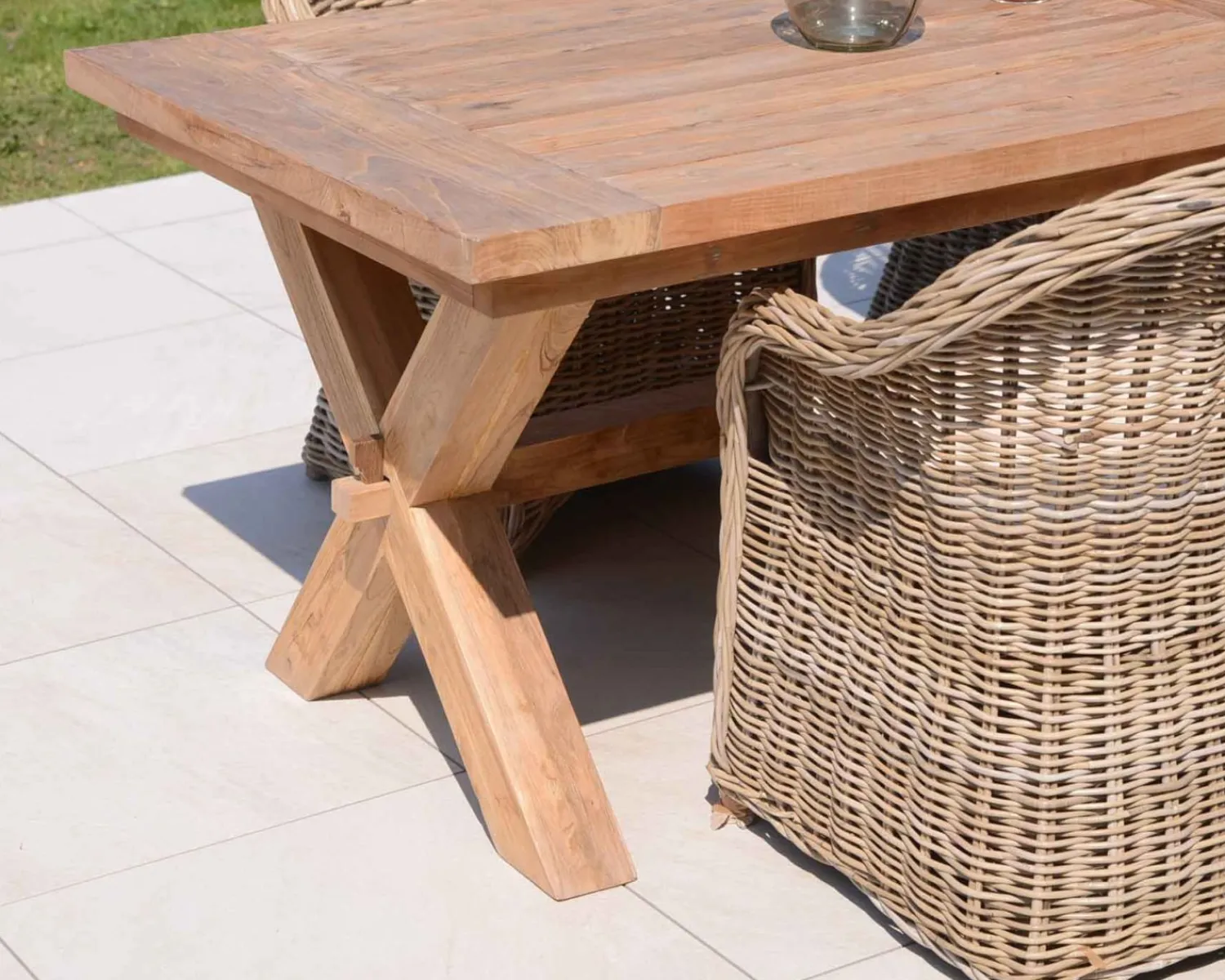 Meuble House Grande table de repas en teck recyclé 8/10 personnes "Balangan Beach"