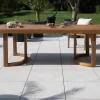 Meuble House Grande table de repas extérieure 240 cm en teck "Orchaise" finition naturelle New