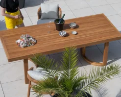 Meuble House Grande table de repas extérieure 240 cm en teck 