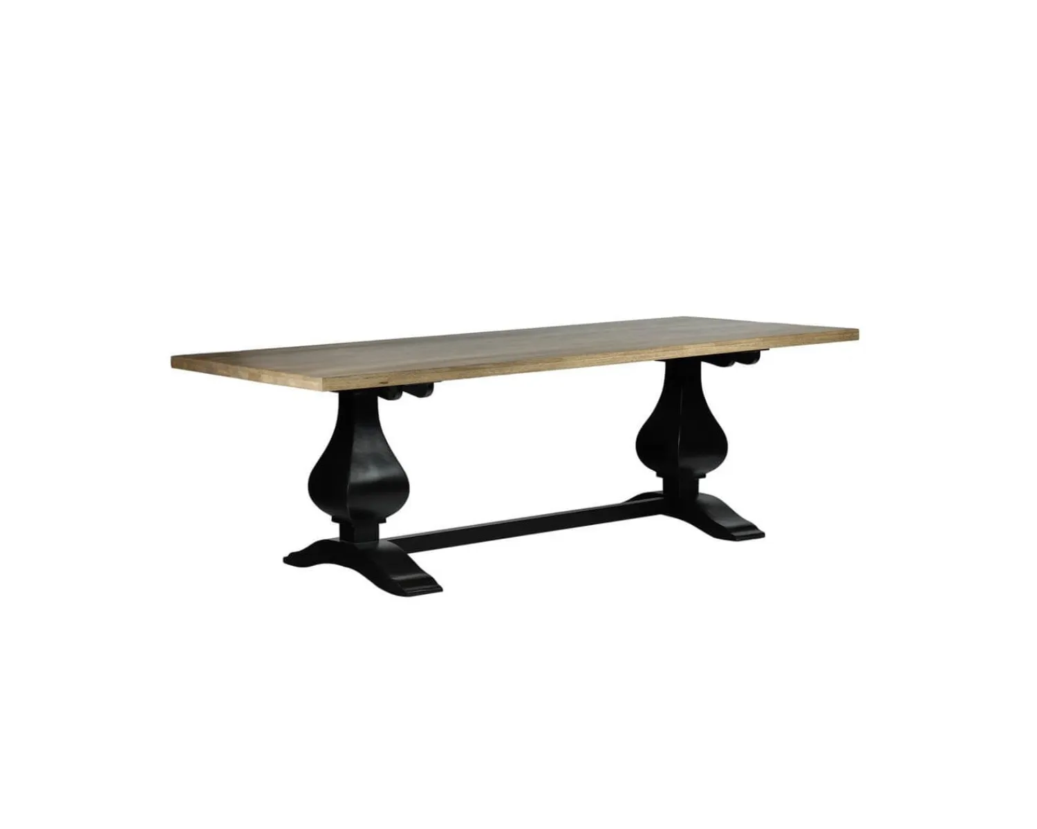 Meuble House Grande table de repas 8/10 places style chic noire et bois "Legacy" Best