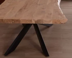 Meuble House Grande table à manger plateau 280 cm acacia massif et pieds métal "3D" Discount