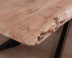 Meuble House Grande table à manger plateau 280 cm acacia massif et pieds métal 