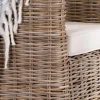 Meuble House Grand fauteuil de jardin confort en kubu grisé et tissu "Balangan Beach"