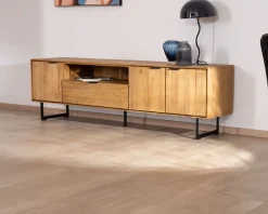 Meuble House Grand meuble TV 200 cm en teck recyclé