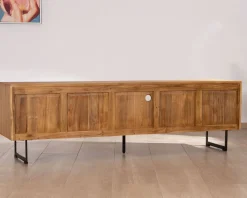 Meuble House Grand meuble TV 200 cm en teck recyclé