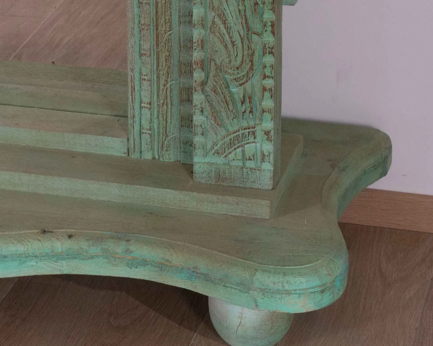 Meuble House Grand miroir avec cadre indien en bois "Vieille Porte" pièce unique Outlet