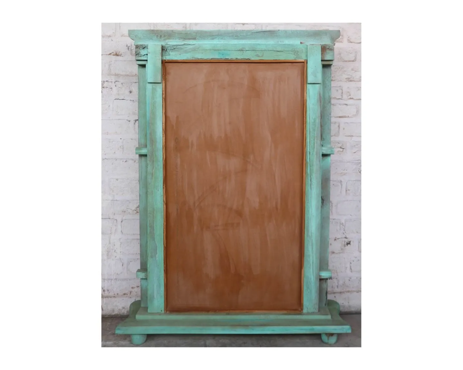 Meuble House Grand miroir avec cadre indien en bois "Vieille Porte" pièce unique Outlet