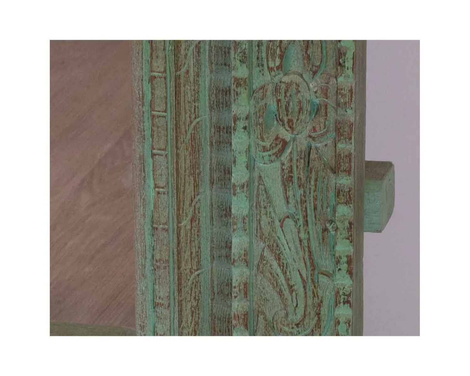 Meuble House Grand miroir avec cadre indien en bois "Vieille Porte" pièce unique Outlet