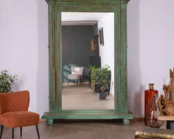 Meuble House Grand miroir avec cadre indien en bois