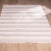 Meuble House Grand tapis avec franges rayé coloris clairs "Kavon" format 300x200cm Online