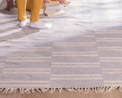 Meuble House Grand tapis bicolore frangé 200 x 300 cm