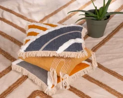 Meuble House Grand tapis de salon tissé main en coton et jute 200x300cm
