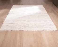 Meuble House Grand tapis tissé main coton et jute