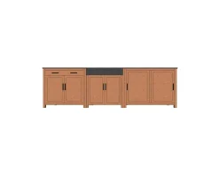 Meuble House Lot de 2 baguettes pour meuble évier 79 cm 