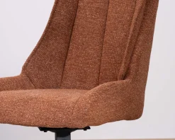 Meuble House Lot de 2 chaises contemporaines en tissu terracotta