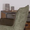 Meuble House Lot de 2 chaises de bar bi-matière vert et pieds en métal noir "Lokka" effet cuir vieilli esprit rétro Online