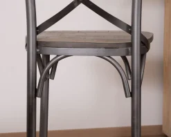 Meuble House Lot de 2 chaises de bar gris foncé