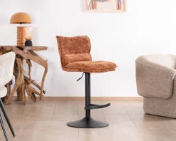 Meuble House Lot de 2 chaises de bar matelassées réglables en hauteur