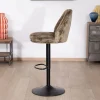 Meuble House Lot de 2 chaises de bar réglables en hauteur "Zoung" en velours moka Discount