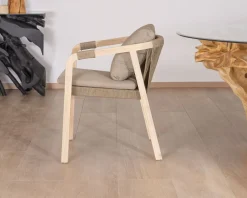 Meuble House Lot de 2 chaises de repas confort et design en teck recyclé "Eole" Sale