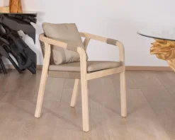 Meuble House Lot de 2 chaises de repas confort et design en teck recyclé "Eole" Sale
