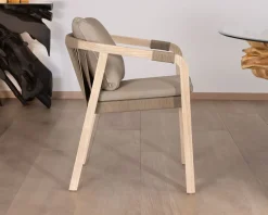 Meuble House Lot de 2 chaises de repas confort et design en teck recyclé 