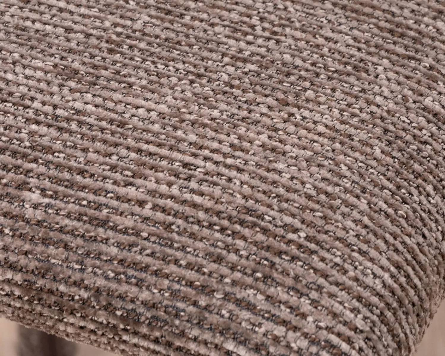 Meuble House Lot de 4 chaises de repas contemporaines en tissu cacao tramé “Otto” revêtement intégral et lignes épurées Sale