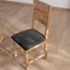 Meuble House Lot de 2 chaises de repas en manguier brut "Manoha" assise tissu rembourré Outlet