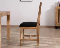 Meuble House Lot de 2 chaises de repas en manguier brut