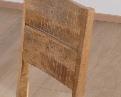 Meuble House Lot de 2 chaises de repas en manguier brut