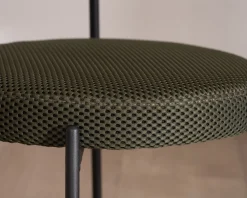 Meuble House Lot de 2 chaises de repas en tissu vert olive et pieds métal design minimaliste "Lato" Discount