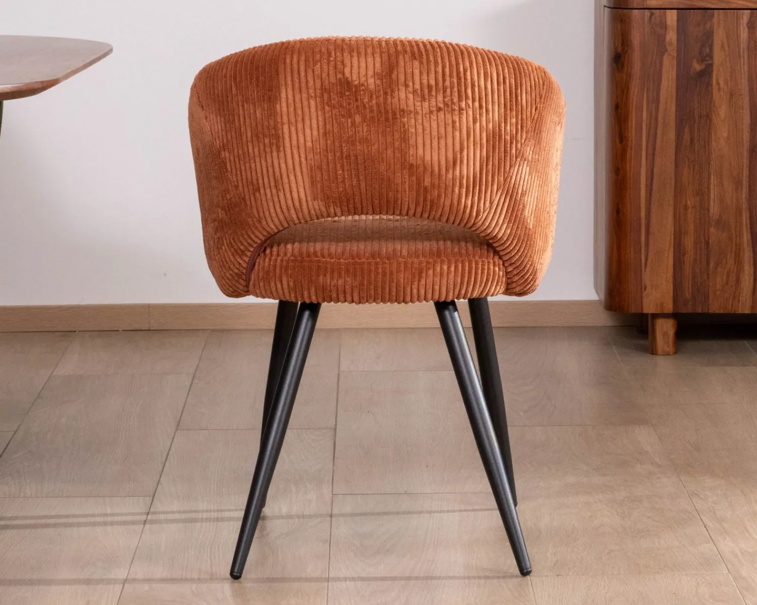 Meuble House Lot de 2 chaises de repas en velours rouille et pieds métal "Sonate" Online