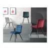 Meuble House Lot de 4 chaises de repas grises et noires "Sando" tissu et métal Online